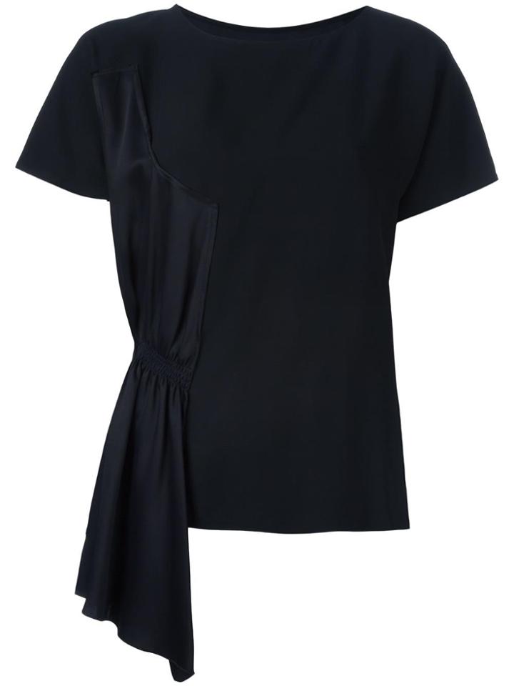 Mm6 Maison Margiela Ruched Panel T-shirt - Black