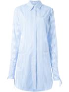 J.w.anderson Tie Back Shirt Dress, Women's, Size: 8, Blue, Cotton