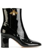 Gucci Bee Ankle Boots - Black