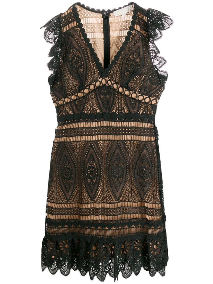 Michael Michael Kors Scalloped Lace Dress - Black