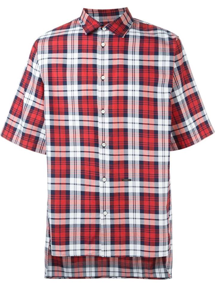 Dsquared2 Checked Shirt, Men's, Size: 50, Red, Cotton