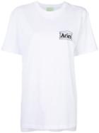 Aries Logo Helmet Print T-shirt - White