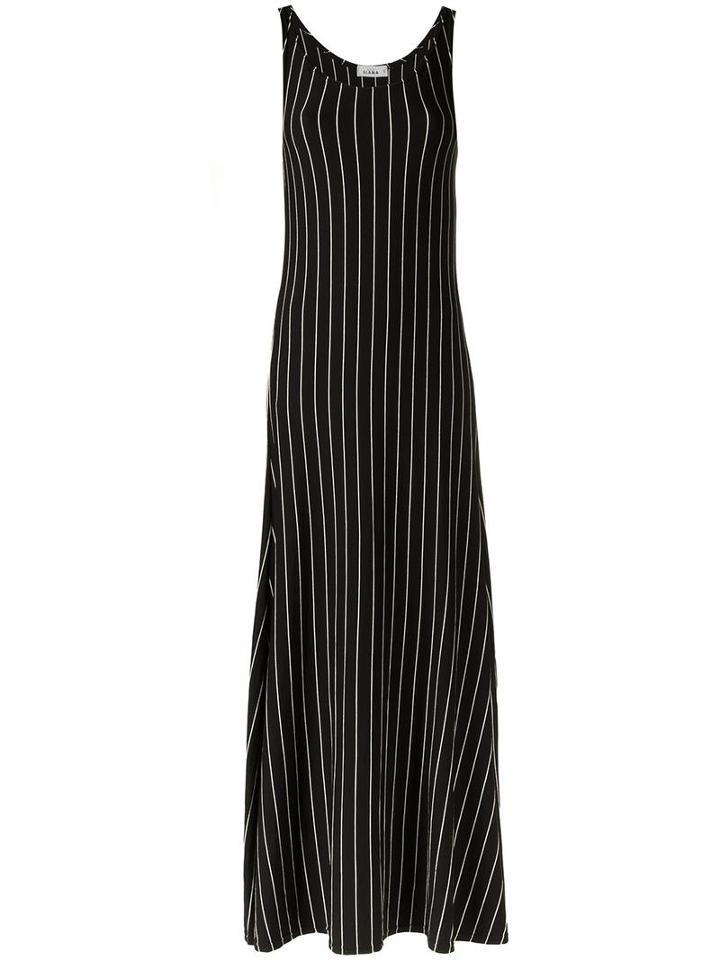 Amir Slama Striped Long Dress, Women's, Size: P, Black, Cotton