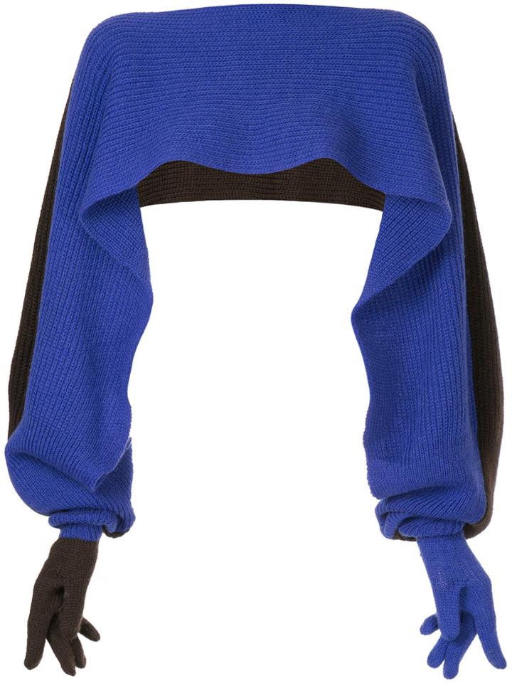 Issey Miyake Vintage Glove Shawl Top - Blue
