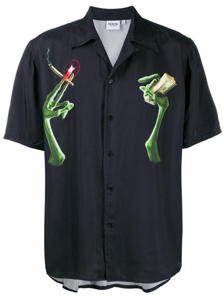 Sss World Corp Graphic Print Short-sleeved Shirt - Black