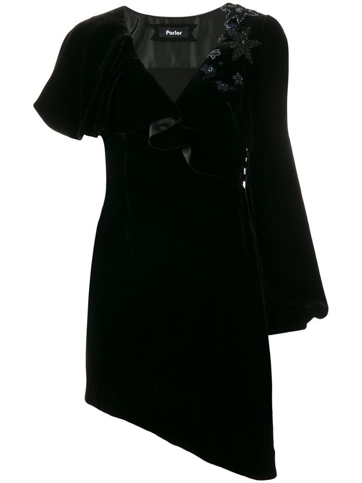 Parlor Fitted Waist Dress - Black