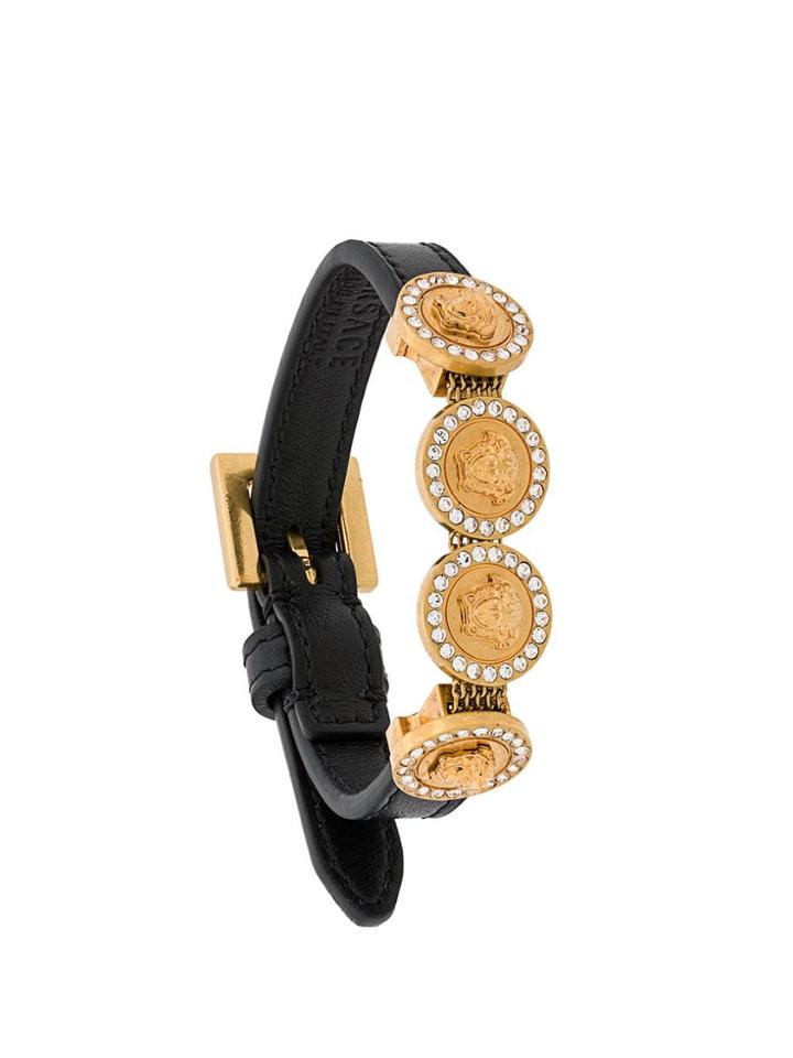 Versace Medusa Medallion Bracelet - Black