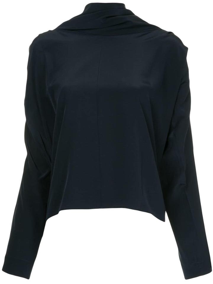 Roksanda Oversized High Neck Blouse - Blue