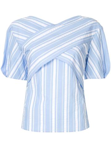 Ports Pure Striped Criss-cross Top - Blue