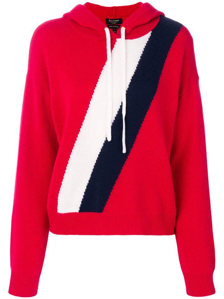Juicy Couture Striped Hoodie - Red