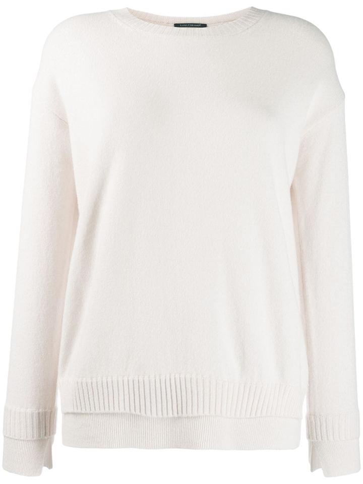 Luisa Cerano Double Hem Jumper - White