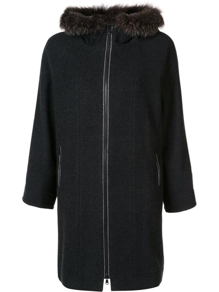 Brunello Cucinelli Fur Collar Coat