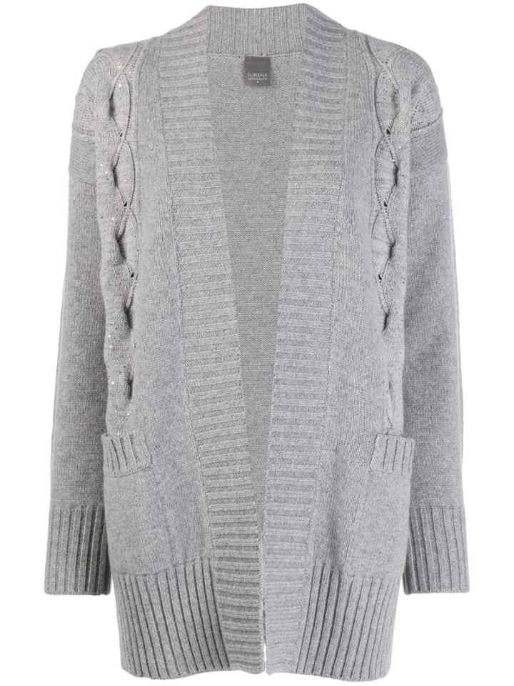 Lorena Antoniazzi Short Knitted Cardigan - Grey