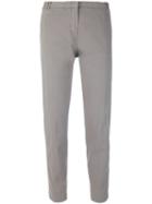 Fabiana Filippi - Slim Fit Trousers - Women - Cotton/spandex/elastane - 46, Grey, Cotton/spandex/elastane