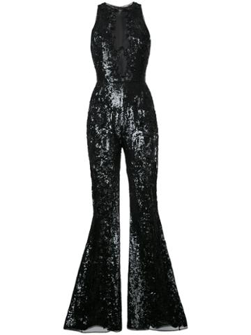 Zuhair Murad Sequinned Jumpsuit, Women's, Size: 40, Black, Silk/polyamide