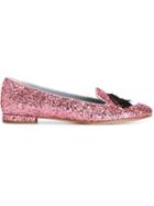 Chiara Ferragni Flirting Glitter Slippers, Women's, Size: 38, Pink/purple, Polyester/leather
