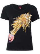 Alexander Mcqueen Sequinned T-shirt, Women's, Size: 38, Black, Cotton/plastic/glass/metal