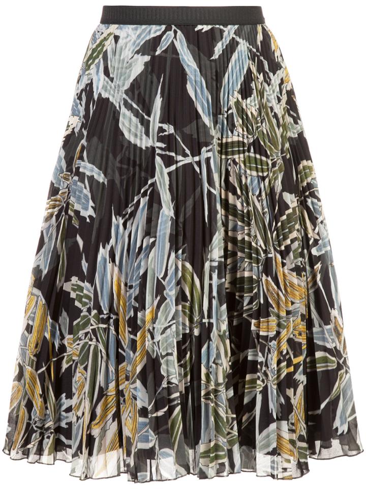 I'm Isola Marras Pleated Floral Skirt - Green