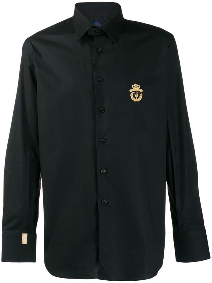 Billionaire Logo Embroidered Shirt - Black