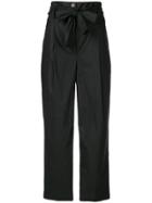 Semicouture High Rise Cropped Trousers - Black