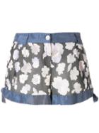 Giorgio Armani Pre-owned Side Ties Floral Shorts - Blue