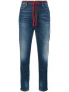 Bellerose Rope Belt Cropped Jeans - Blue