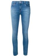 J Brand Raw Hem Skinny Ankle Jeans - Blue