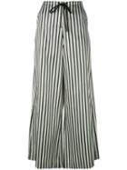 Striped Palazzo Trousers - Women - Cotton/polyester - 42, Black, Cotton/polyester, Mcq Alexander Mcqueen
