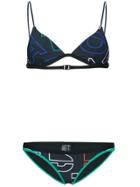P.e Nation Logo Print Triangle Bikini - Multicolour