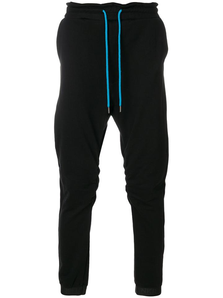 Frankie Morello Drawstring Track Pants - Black