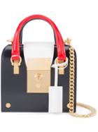 Thom Browne Detachable Strap Mini Tote, Women's, Red, Leather