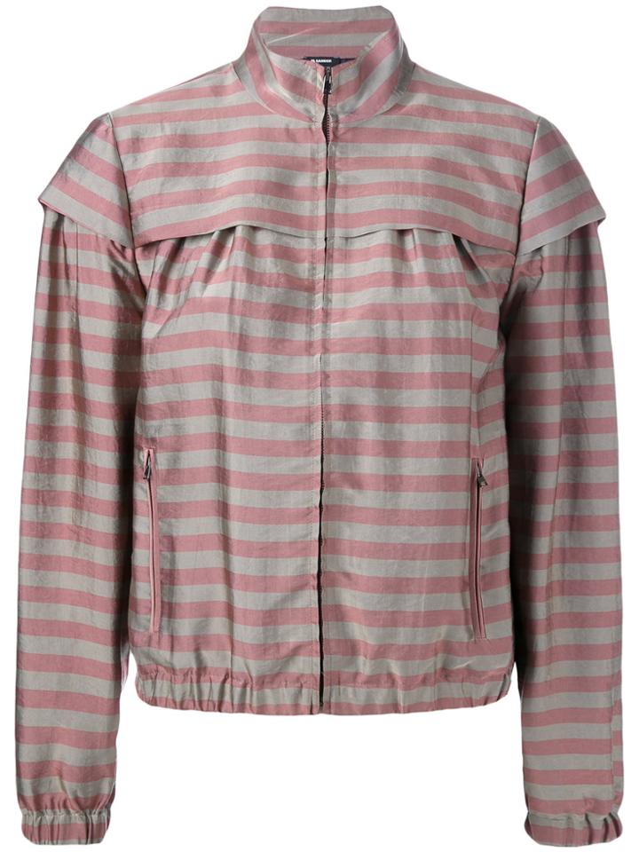 Jil Sander Navy Striped Jacket - Grey