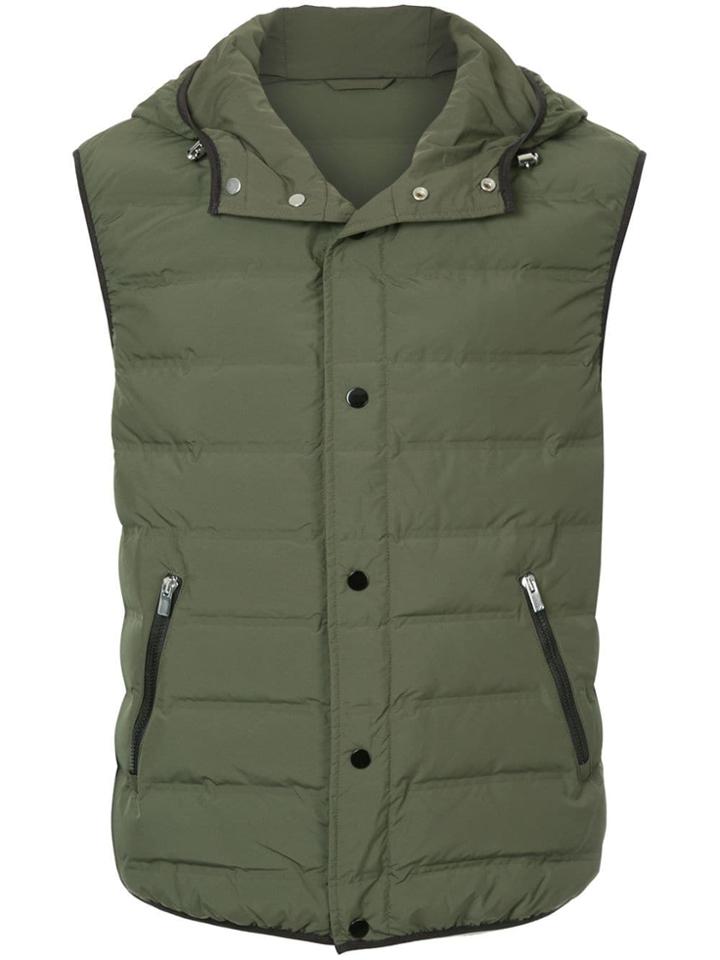 Ck Calvin Klein Quilted Padded Gilet - Green