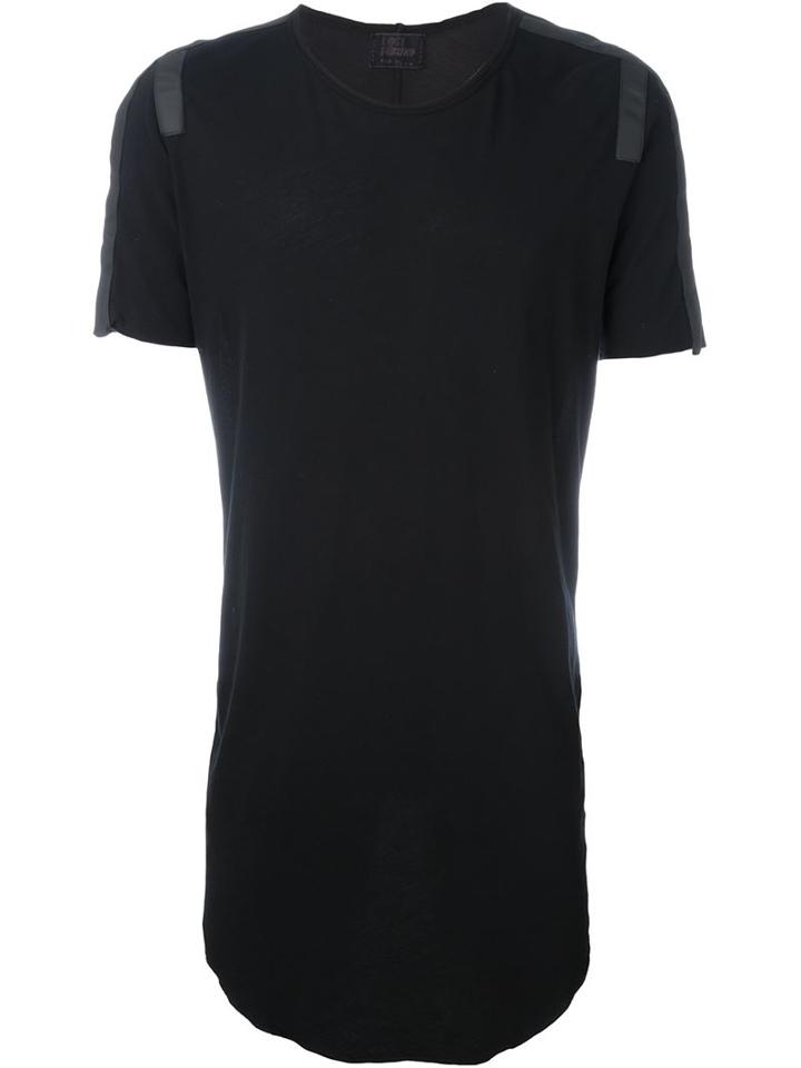 Lost & Found Ria Dunn Long Shoulder Detail 'taped' T-shirt, Men's, Size: Small, Black, Cotton