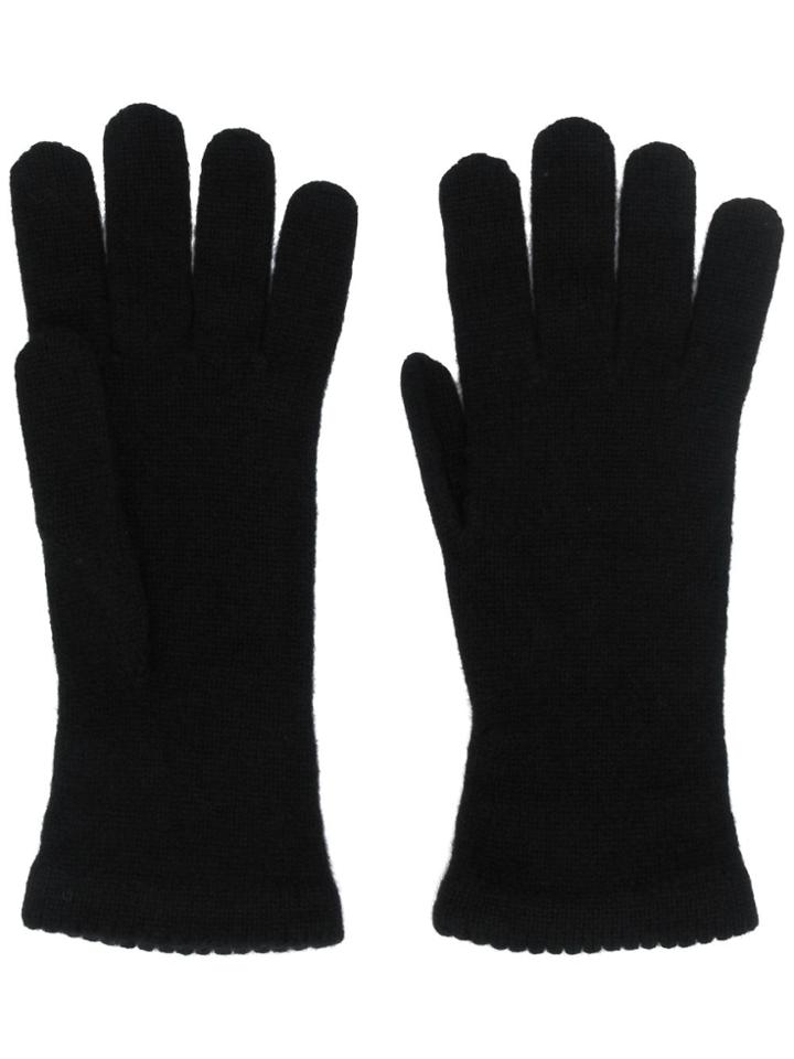 Blanca Cashmere Knitted Gloves - Black