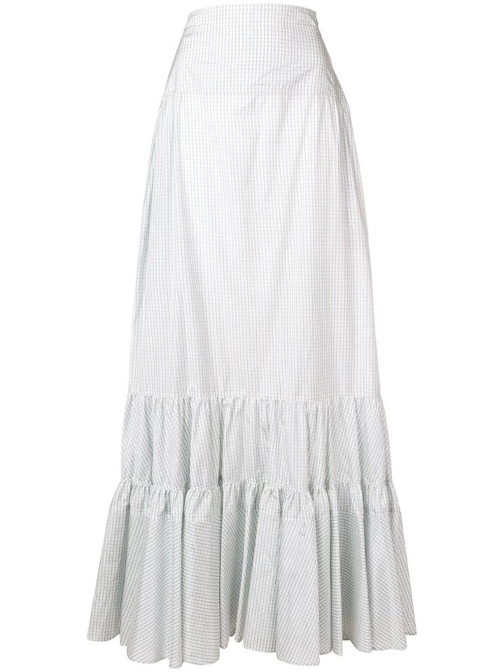 Calvin Klein 205w39nyc Tiered Check Skirt - Blue