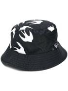 Mcq Alexander Mcqueen Swallow Print Bucket Hat - Black