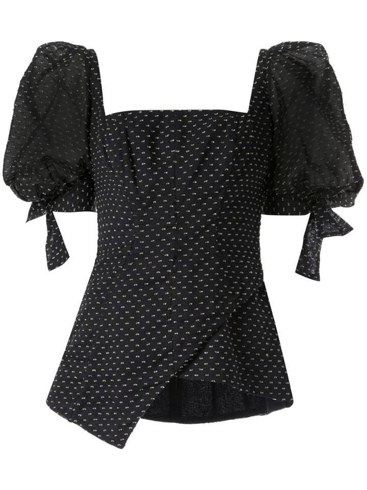 Rachel Gilbert Loni Puff Sleeve Top - Black