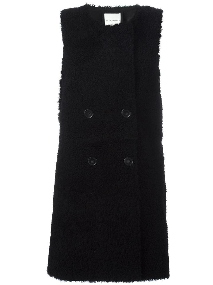 Each X Other Sleeveless Shearling Coat - Black