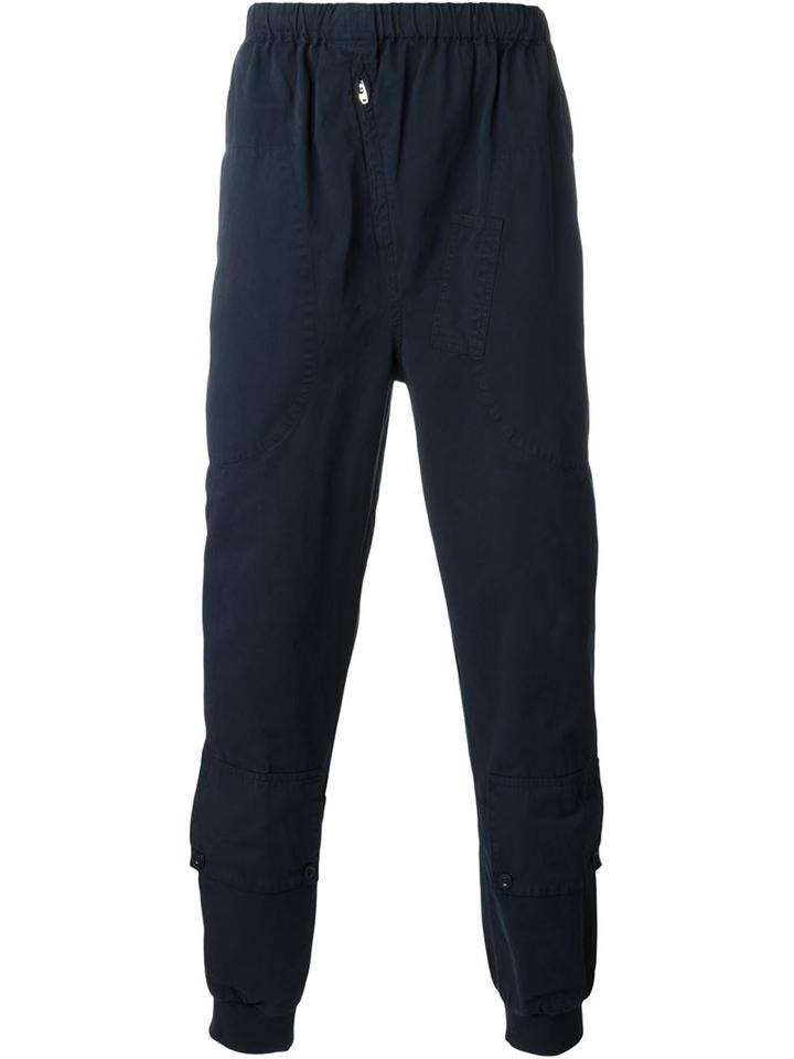 Ymc Katharine & Hamnett At Ymc Track Pants, Men's, Size: L, Blue, Organic Cotton