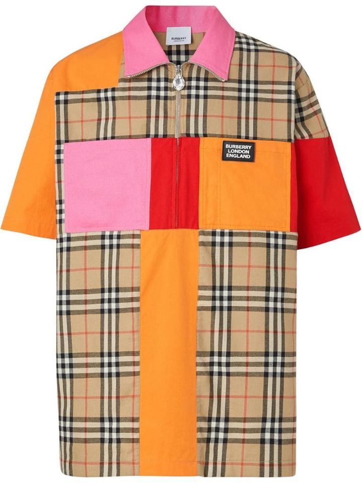 Burberry Colour Block Vintage Check Shirt - Neutrals
