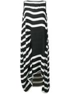 Pierantoniogaspari Striped Asymmetric Dress - Black
