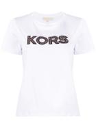 Michael Michael Kors Cheetah Print Logo T-shirt - White