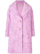Emilio Pucci Jacquard Coat - Pink & Purple