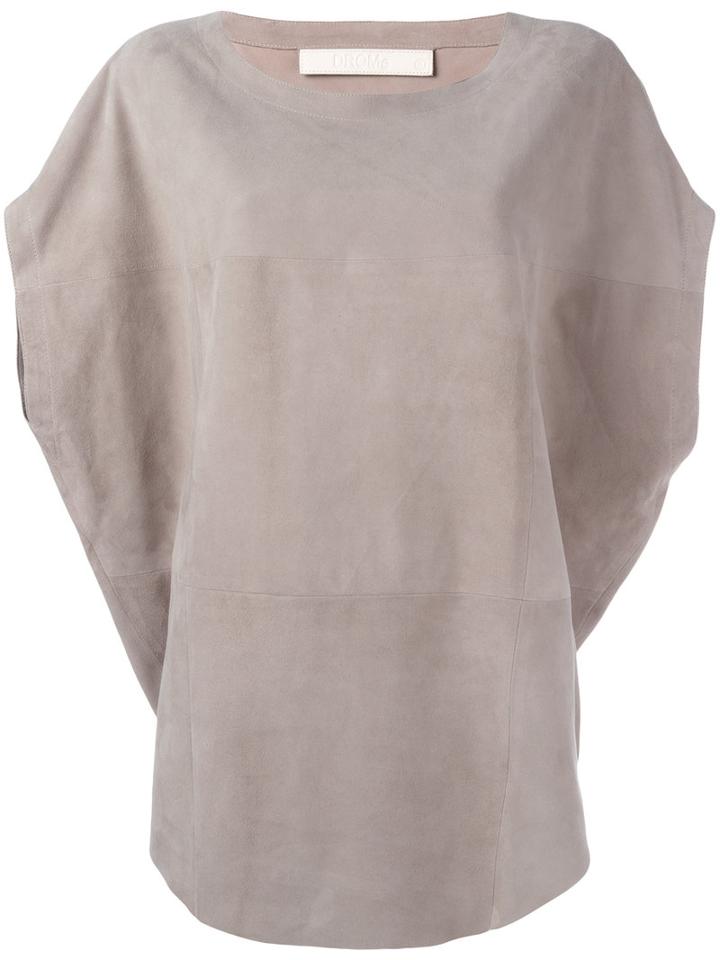 Drome Panelled Blouse, Women's, Size: Medium, Nude/neutrals, Leather