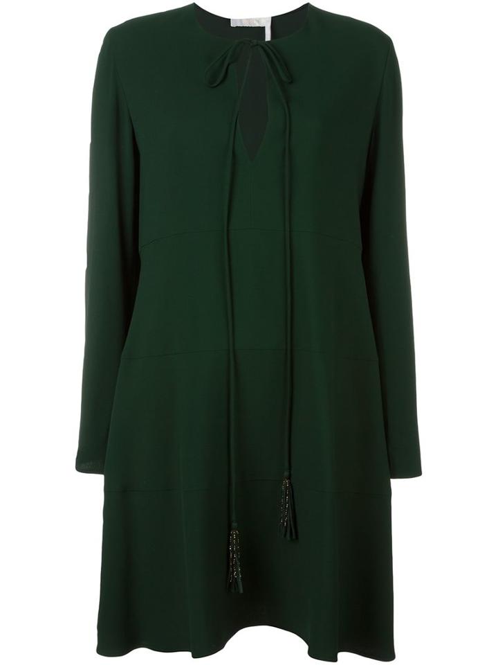 Chloé Slit-front Dress, Women's, Size: 34, Green, Acetate/viscose/silk