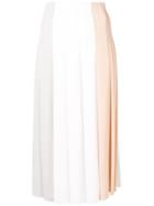 Iris Von Arnim Tricolour Pleated Skirt - Neutrals