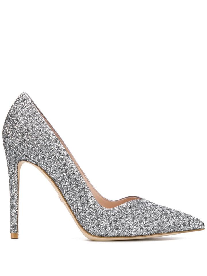 Stuart Weitzman Anny Stiletto Pumps - Silver