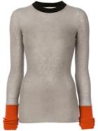 Marni - Colour Block Sweater - Women - Polyamide/wool/alpaca/virgin Wool - 42, Grey, Polyamide/wool/alpaca/virgin Wool