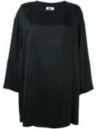 Mm6 Maison Margiela Easy Tunic Dress, Women's, Size: Small, Black, Viscose/cupro/modal
